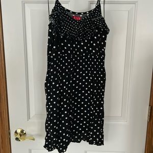 Cute polka a dot mini dress. Black and white.